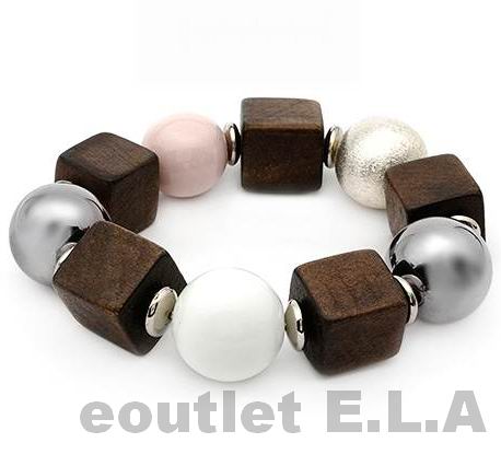 22mm WIDE WOOD CERAMIC CHUNKY BRACELET